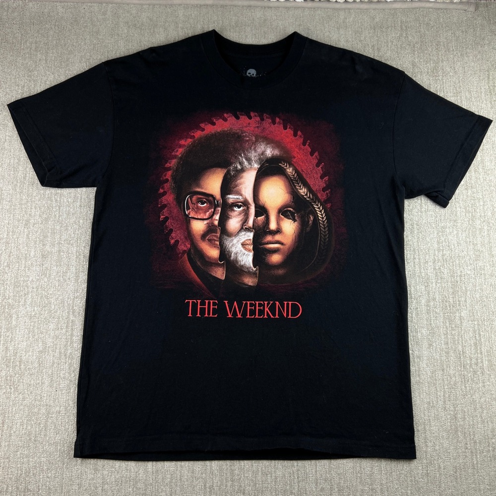 The Weeknd T-Shirt‎ Mens Medium Black Halloween Horror Nights Nightmare Trilogy